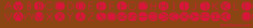 Xperimentypofs Font – Red Fonts on Brown Background