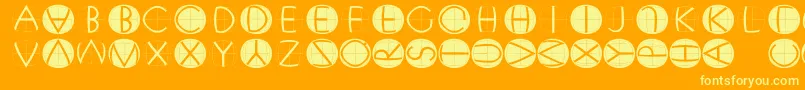 Xperimentypofs Font – Yellow Fonts on Orange Background