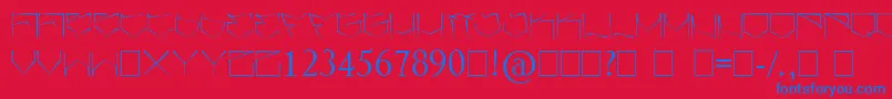 Angrydubs Font – Blue Fonts on Red Background