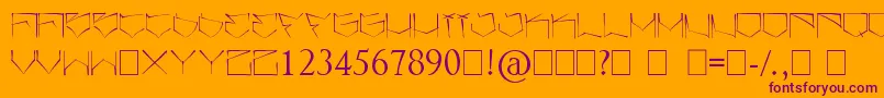 Angrydubs Font – Purple Fonts on Orange Background