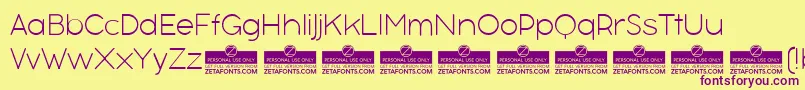 BubbleboddyneueThinTrial Font – Purple Fonts on Yellow Background