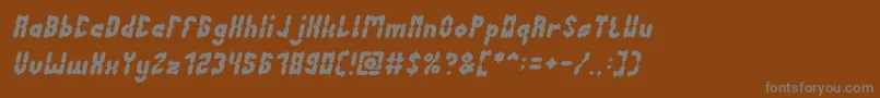 Czcionka AntiqueRetroItalic – szare czcionki na brązowym tle