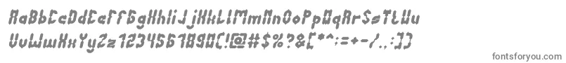 フォントAntiqueRetroItalic – 白い背景に灰色の文字