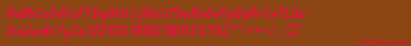 Fonte AntiqueRetroItalic – fontes vermelhas em um fundo marrom