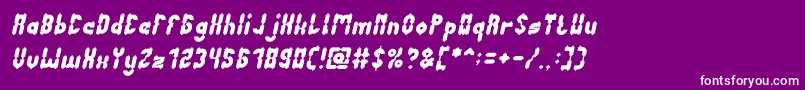 AntiqueRetroItalic Font – White Fonts on Purple Background