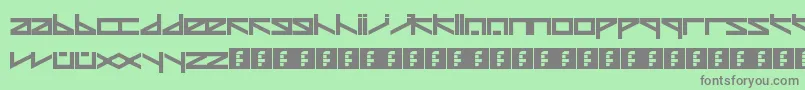 フォントZeta – 緑の背景に灰色の文字