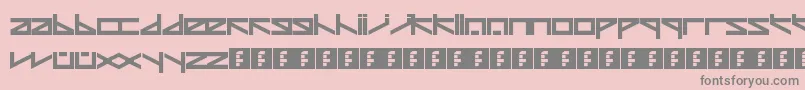 フォントZeta – ピンクの背景に灰色の文字