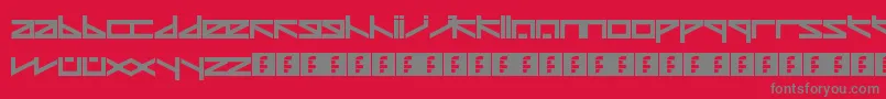 フォントZeta – 赤い背景に灰色の文字