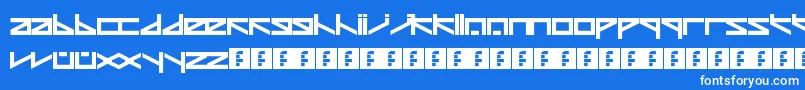 フォントZeta – 青い背景に白い文字