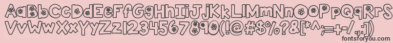 Kbtheflowerfarm Font – Black Fonts on Pink Background