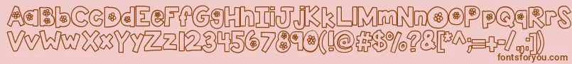 Kbtheflowerfarm Font – Brown Fonts on Pink Background