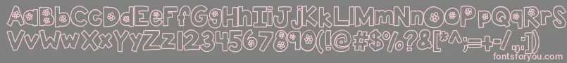 Kbtheflowerfarm Font – Pink Fonts on Gray Background