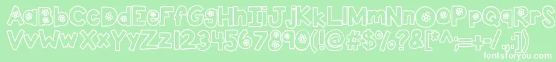 Kbtheflowerfarm Font – White Fonts on Green Background