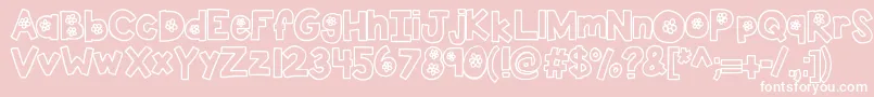 Kbtheflowerfarm Font – White Fonts on Pink Background