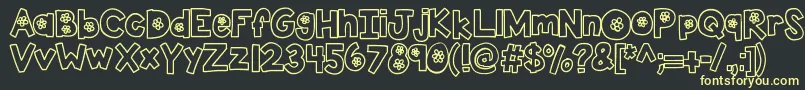 Kbtheflowerfarm Font – Yellow Fonts on Black Background