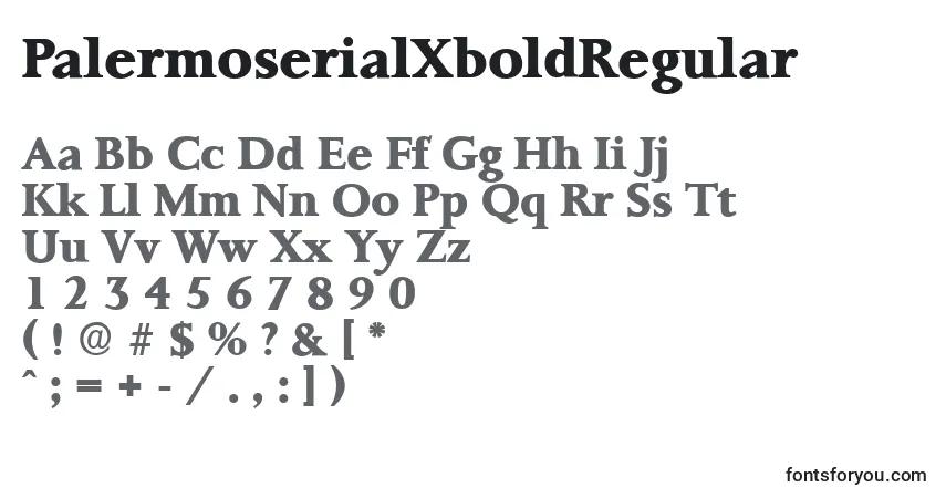 PalermoserialXboldRegular Font – alphabet, numbers, special characters
