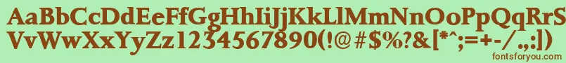 PalermoserialXboldRegular Font – Brown Fonts on Green Background