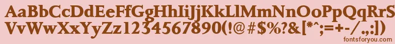 PalermoserialXboldRegular Font – Brown Fonts on Pink Background