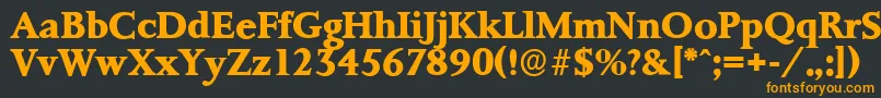 PalermoserialXboldRegular Font – Orange Fonts on Black Background