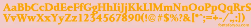 PalermoserialXboldRegular Font – Orange Fonts on Pink Background