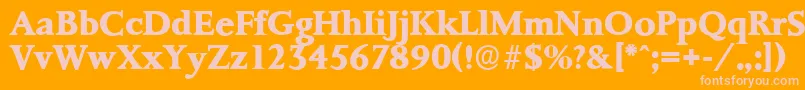 PalermoserialXboldRegular Font – Pink Fonts on Orange Background