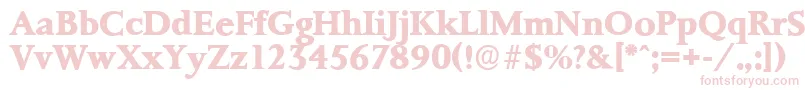 Czcionka PalermoserialXboldRegular – różowe czcionki na białym tle