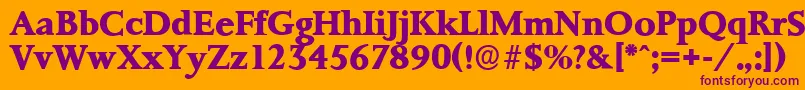 PalermoserialXboldRegular Font – Purple Fonts on Orange Background