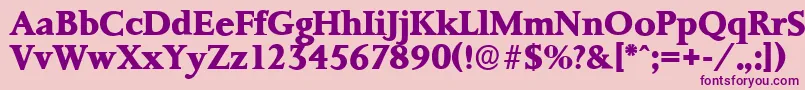 PalermoserialXboldRegular Font – Purple Fonts on Pink Background