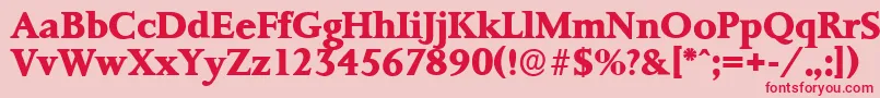 PalermoserialXboldRegular Font – Red Fonts on Pink Background