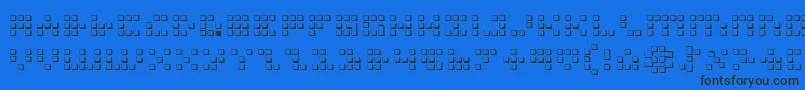 フォントIconian3D – 黒い文字の青い背景