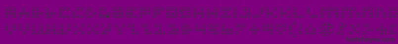 Iconian3D-fontti – mustat fontit violetilla taustalla