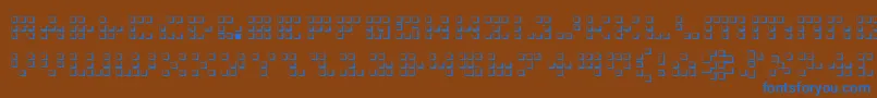 Iconian3D Font – Blue Fonts on Brown Background