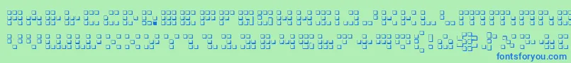 Iconian3D-fontti – siniset fontit vihreällä taustalla