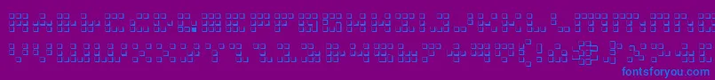 Iconian3D-fontti – siniset fontit violetilla taustalla