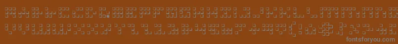 Шрифт Iconian3D – серые шрифты на коричневом фоне