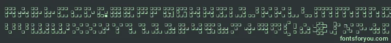 Fonte Iconian3D – fontes verdes em um fundo preto