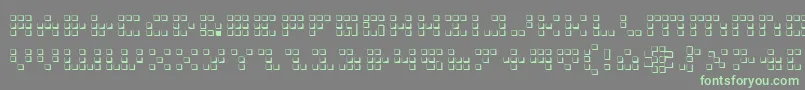 Шрифт Iconian3D – зелёные шрифты на сером фоне