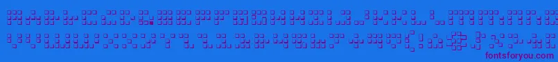 Iconian3D Font – Purple Fonts on Blue Background