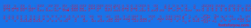 Iconian3D Font – Red Fonts on Blue Background