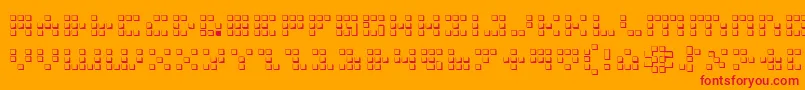 Iconian3D Font – Red Fonts on Orange Background