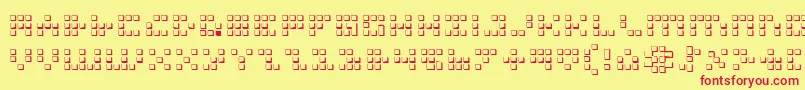 Iconian3D Font – Red Fonts on Yellow Background