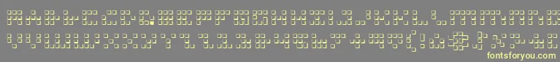 Iconian3D Font – Yellow Fonts on Gray Background
