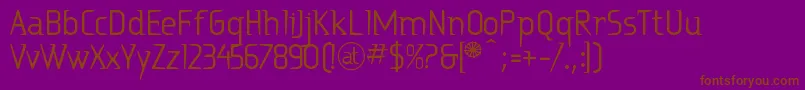 Ritalin Font – Brown Fonts on Purple Background