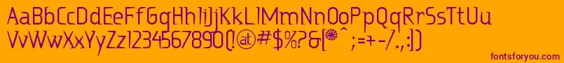 Ritalin Font – Purple Fonts on Orange Background