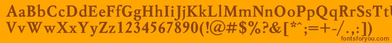 MyslBol Font – Brown Fonts on Orange Background