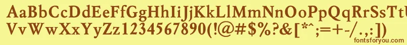 MyslBol Font – Brown Fonts on Yellow Background