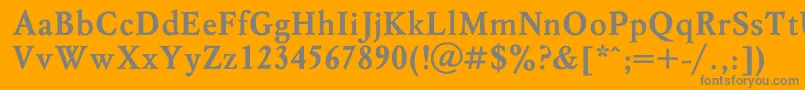 MyslBol Font – Gray Fonts on Orange Background