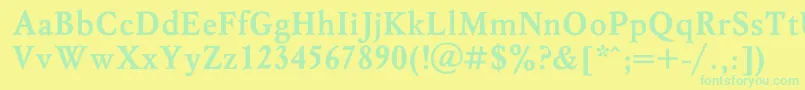 MyslBol Font – Green Fonts on Yellow Background