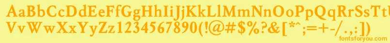 MyslBol Font – Orange Fonts on Yellow Background