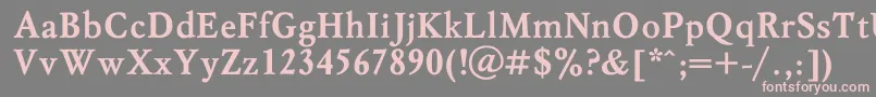 MyslBol Font – Pink Fonts on Gray Background